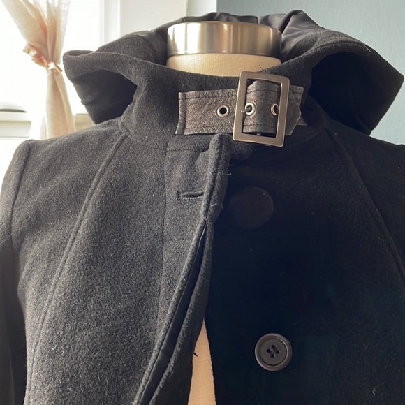 Black wool swing coat Size S - Picture 3 of 10